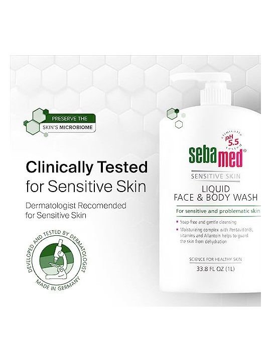 Sebamed Detergente liquido classico per viso e corpo donna 1000ml