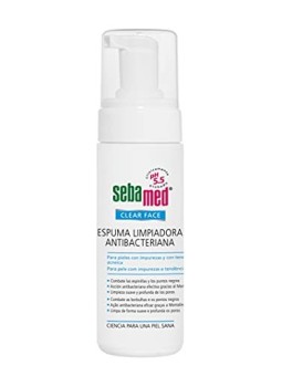 Schiuma detergente antibatterica viso trasparente donna 150ml