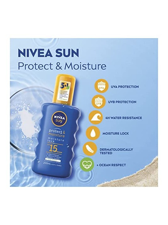 Nivea Spray Solare Idratante Unisex SPF15 200ml
