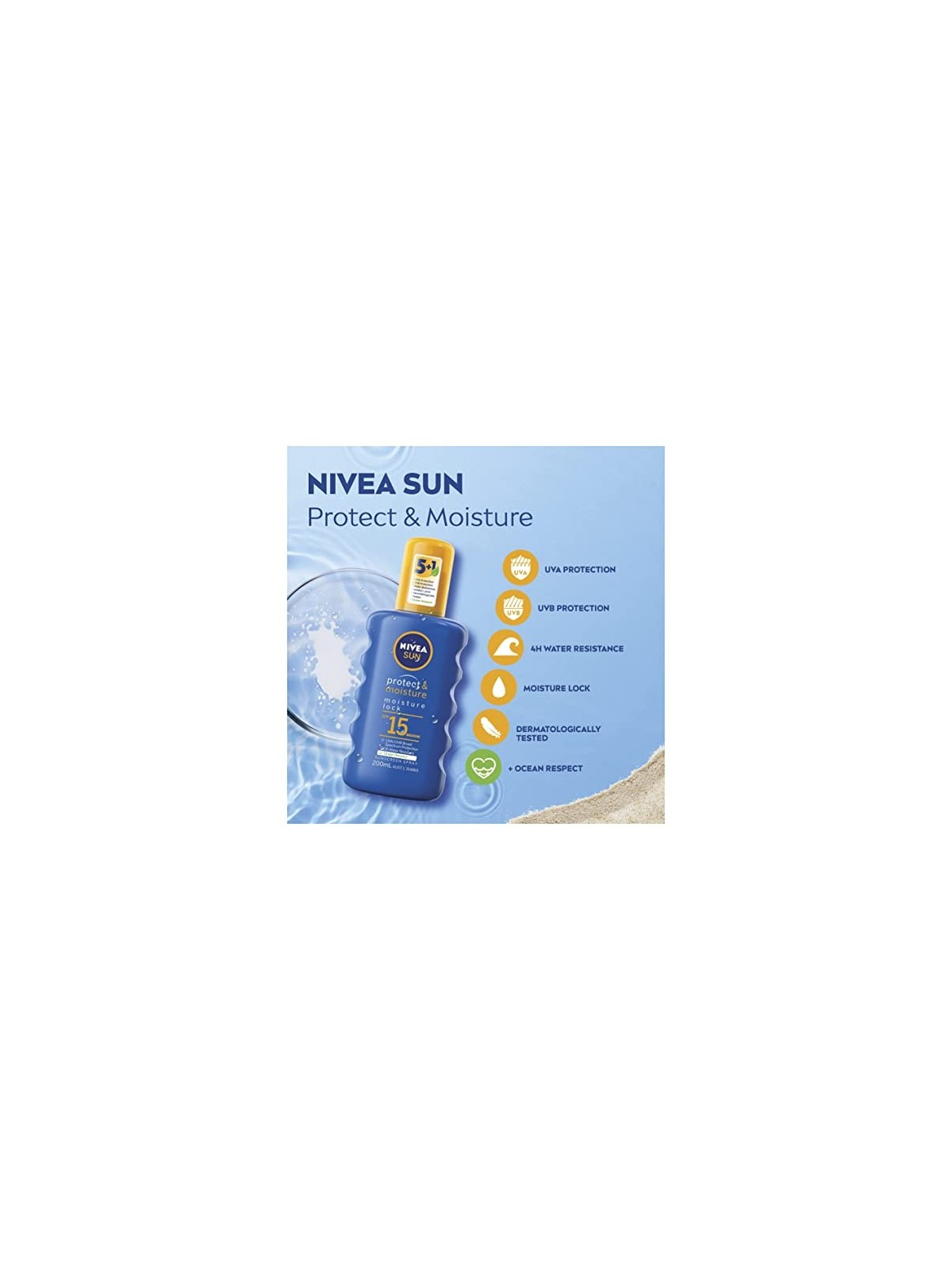 Nivea Spray Solare Idratante Unisex SPF15 200ml