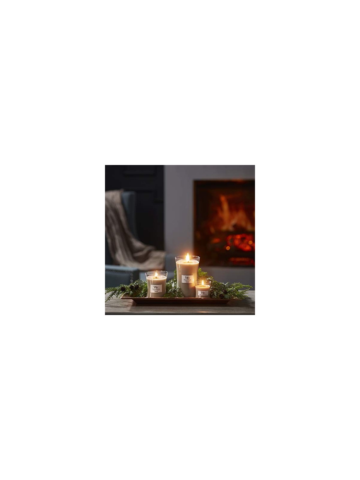 WoodWick Vaso Caminetto Fireside Candela profumata unisex 6095g
