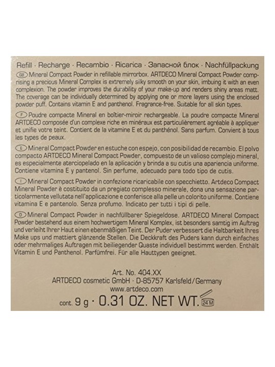 Artdeco Cipria compatta minerale 9 g donna 20 Neutral Beige