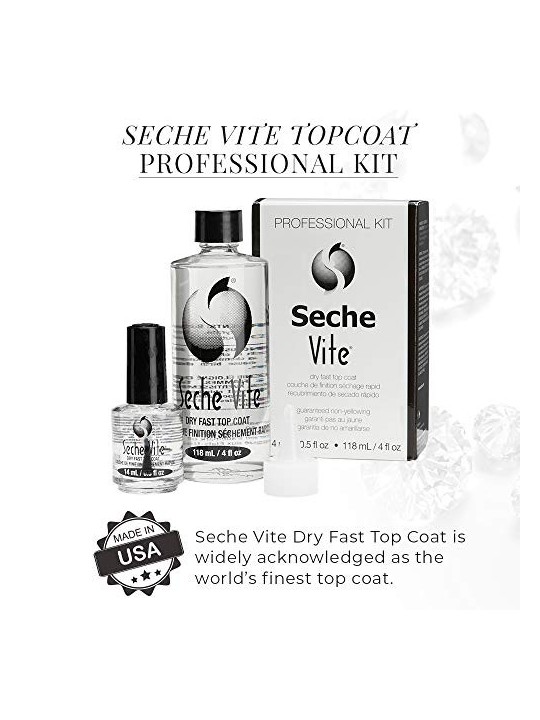 Seche TOP COAT ASCIUGATURA RAPIDA set 2 unit unisex