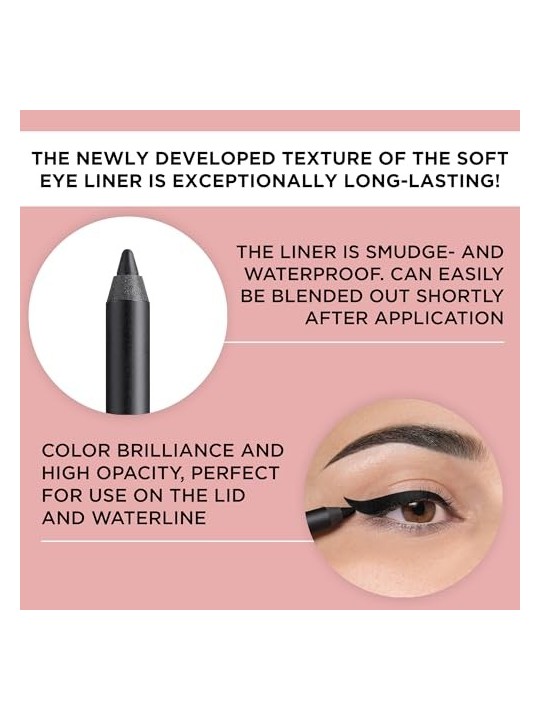 Artdeco Soft Eye Liner Impermeabile 1 2 g 10 Nero donna