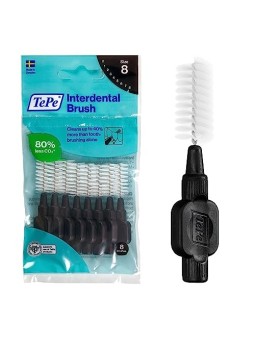 TePe Spazzolini interdentali Normali 15 mm neri 8 pezzi donna
