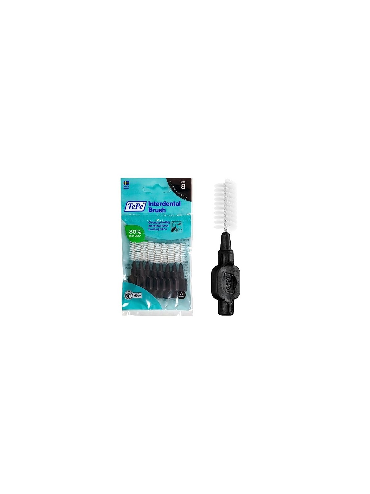 TePe Spazzolini interdentali Normali 15 mm neri 8 pezzi donna