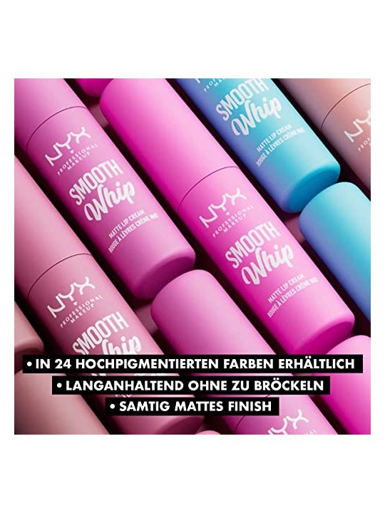 Nyx Professional Make Up SMOOTH WHIPE crema labbra opaca in 4ml donna