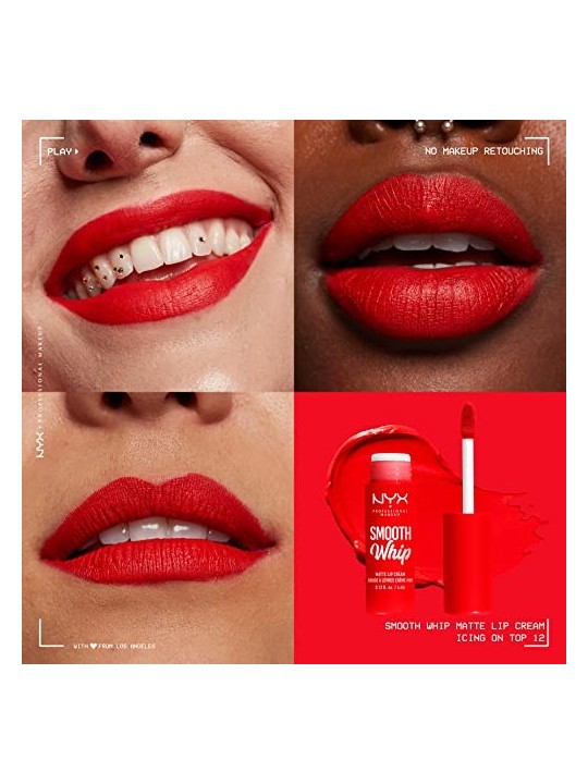 Nyx Professional Make Up SMOOTH WHIPE crema labbra opaca in 4ml donna