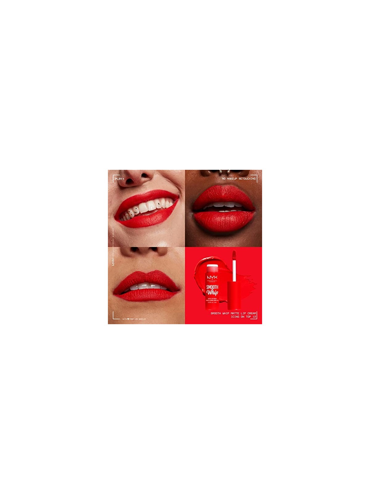 Nyx Professional Make Up SMOOTH WHIPE crema labbra opaca in 4ml donna