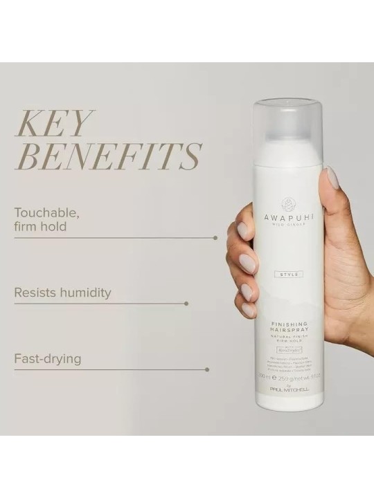 Awapuhi Wild Ginger Di Paul Mitchell Style Spray per Capelli senza Parabeni Finitura Tenuta Forte 300ml donna