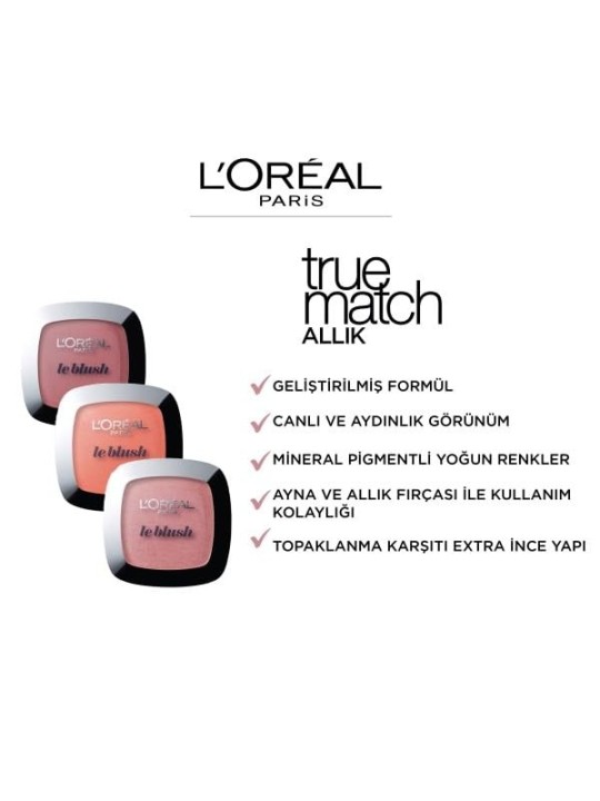 Blush L'Orï¿½ï¿½al True Match 120 Santal Rose Fard Donna