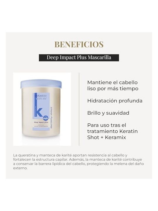 Salerm KERATIN SHOT maschera ad alto impatto plus 1000ml unisex