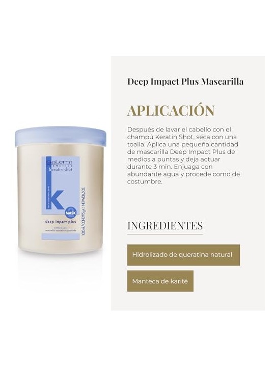 Salerm KERATIN SHOT maschera ad alto impatto plus 1000ml unisex