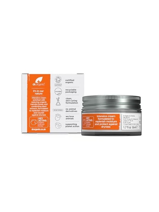 Dr Organic Manuka Honey Rescue Cream 50ml Unisex