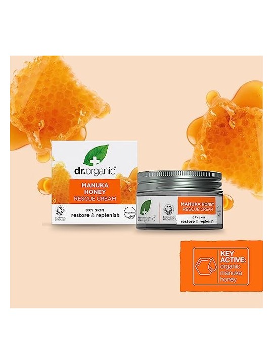 Dr Organic Manuka Honey Rescue Cream 50ml Unisex
