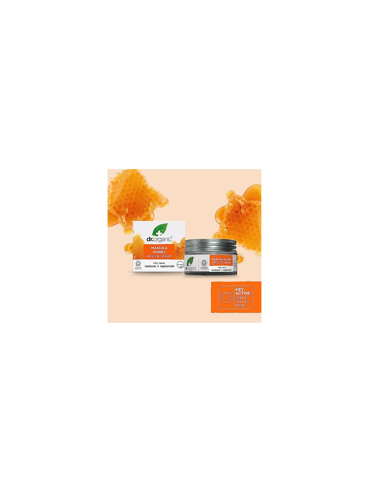 Dr Organic Manuka Honey Rescue Cream 50ml Unisex