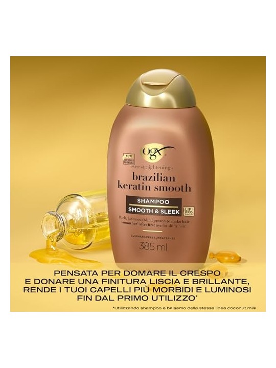 Brazilian Keratin Smooth Ogx Shampoo for Smooth and Nourished Hair