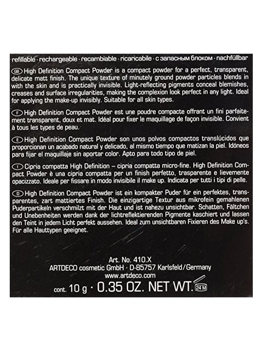 Artdeco High Definition Compact Powder Neutral 6 Soft Tawn 10g