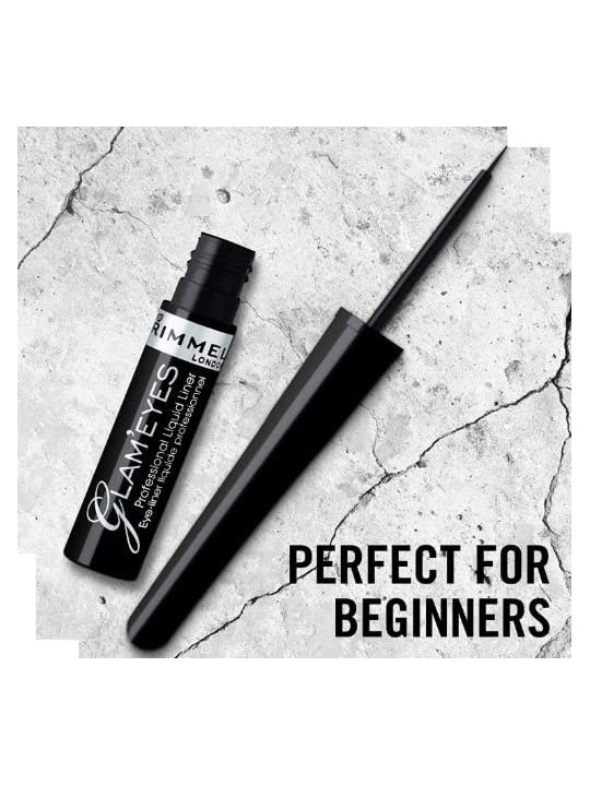 Rimmel London GLAMEYES PROFESSIONAL eyeliner liquido 001 nero donna
