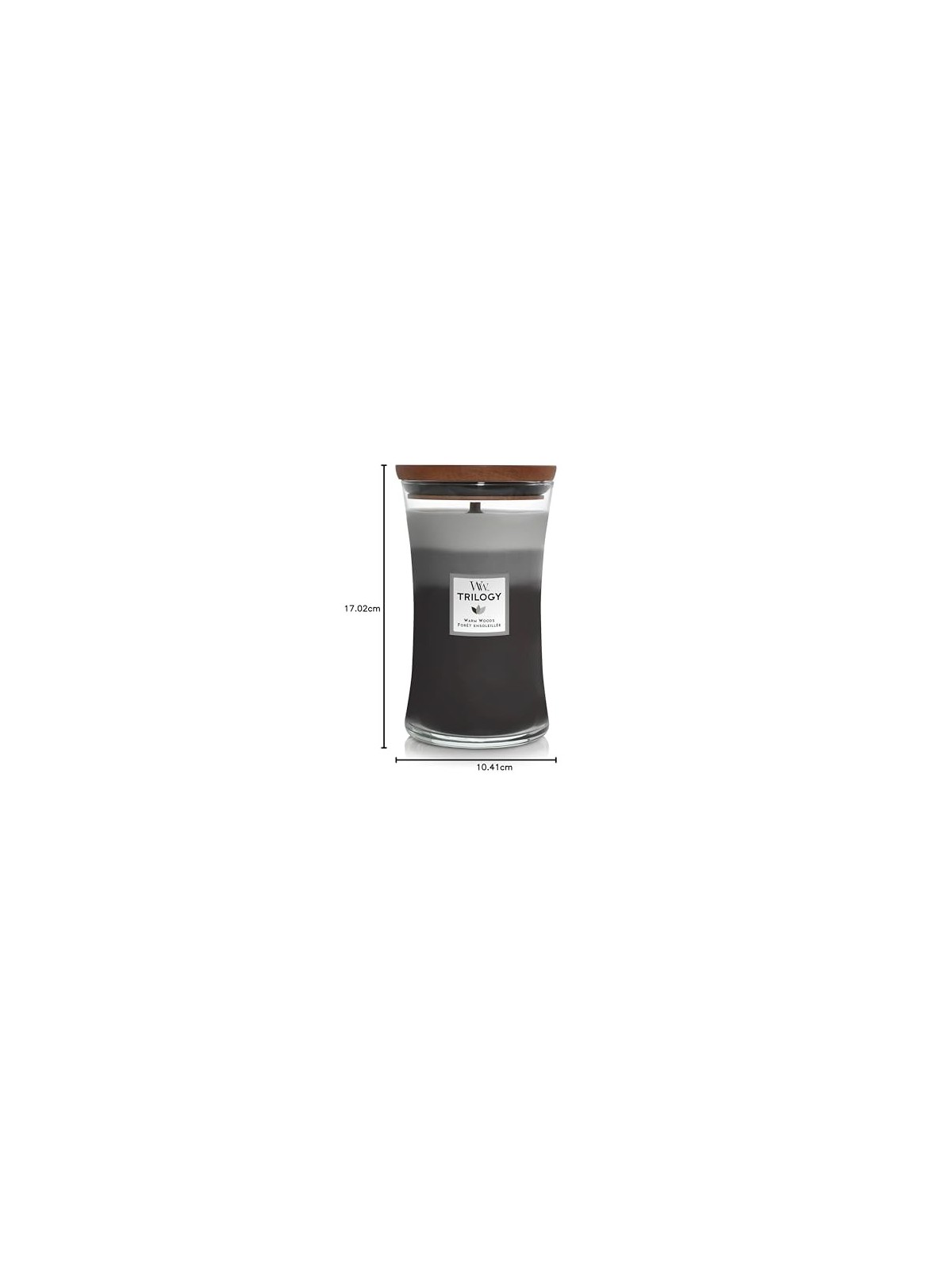 WoodWick Candela Profumata Trilogy Pino Rosso Sandalo e
