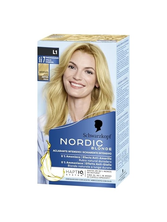Schwarzkopf Mass Market NORDIC BLONDE L1 schiarente intensivo 0 ammoniaca 5 unit donna