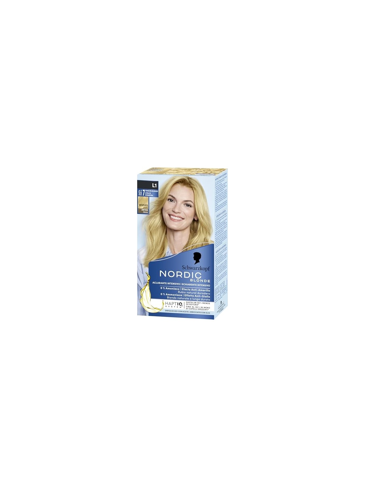 Schwarzkopf Mass Market NORDIC BLONDE L1 schiarente intensivo 0 ammoniaca 5 unit donna