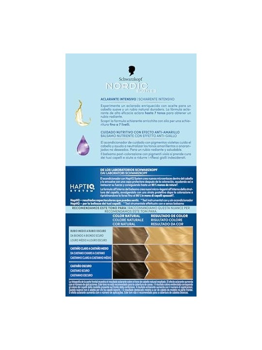 Schwarzkopf Mass Market NORDIC BLONDE L1 schiarente intensivo 0 ammoniaca 5 unit donna