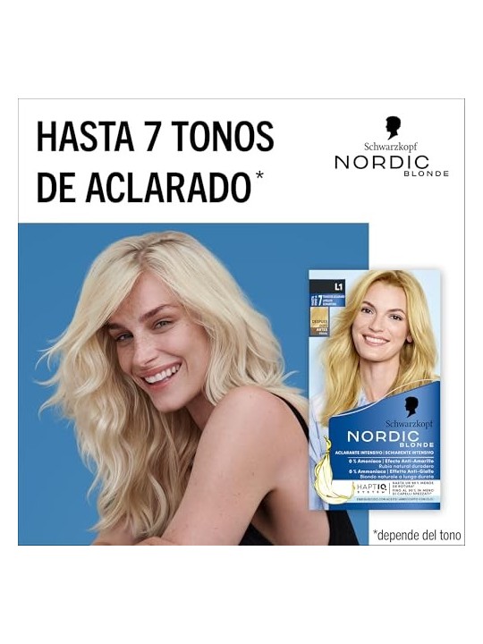 Schwarzkopf Mass Market NORDIC BLONDE L1 schiarente intensivo 0 ammoniaca 5 unit donna