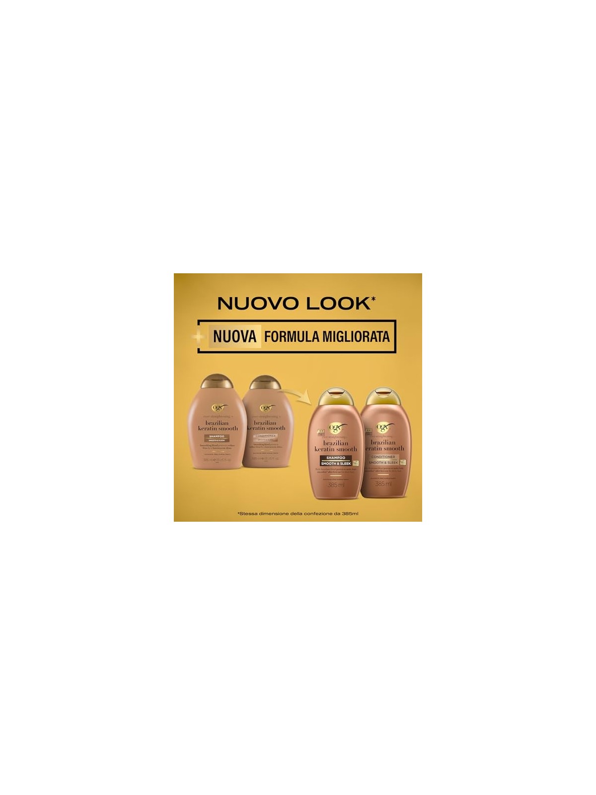 Ogx Balsamo per Capelli alla Cheratina Brasiliana 385ml unisex