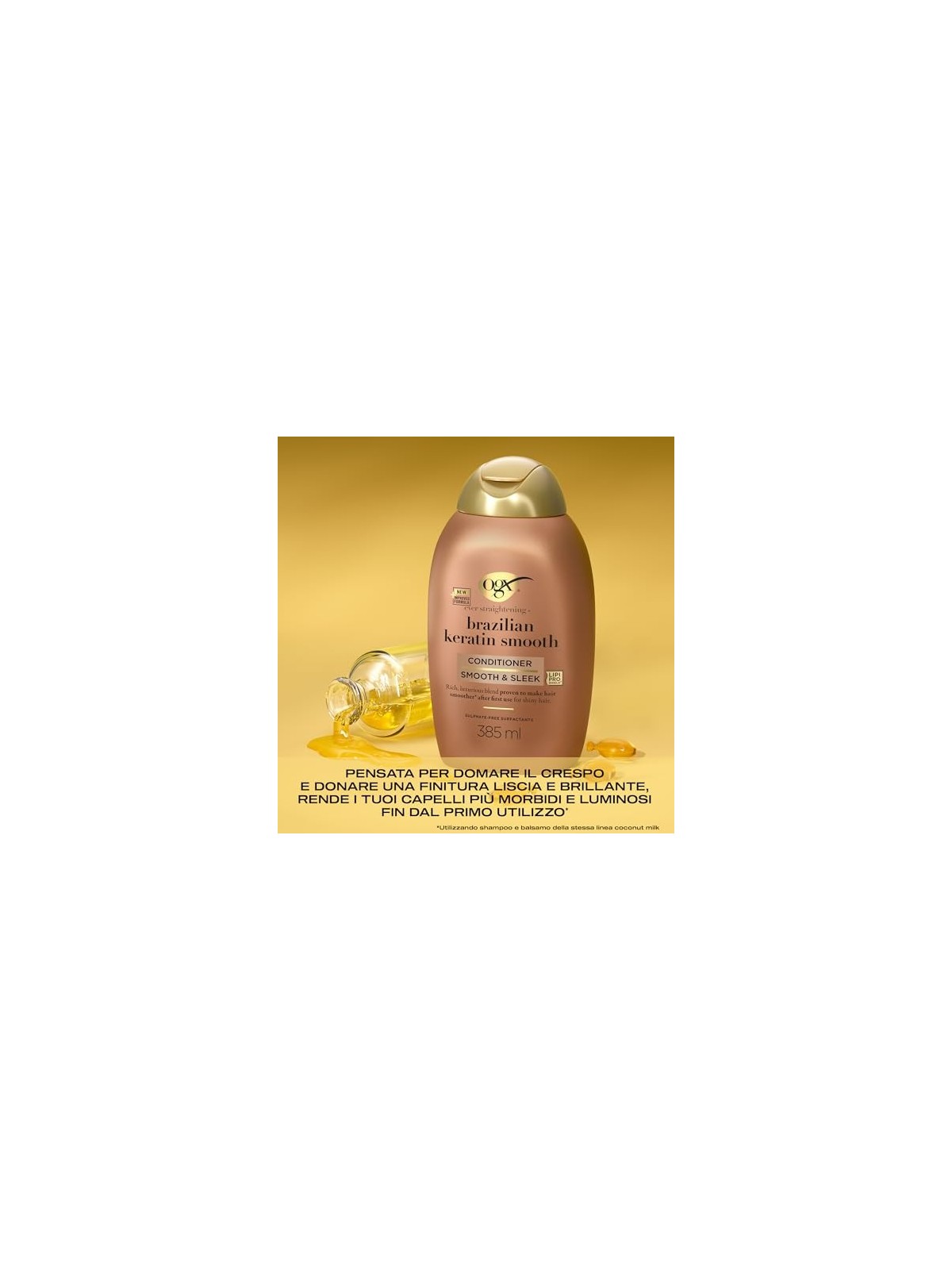 Ogx Balsamo per Capelli alla Cheratina Brasiliana 385ml unisex