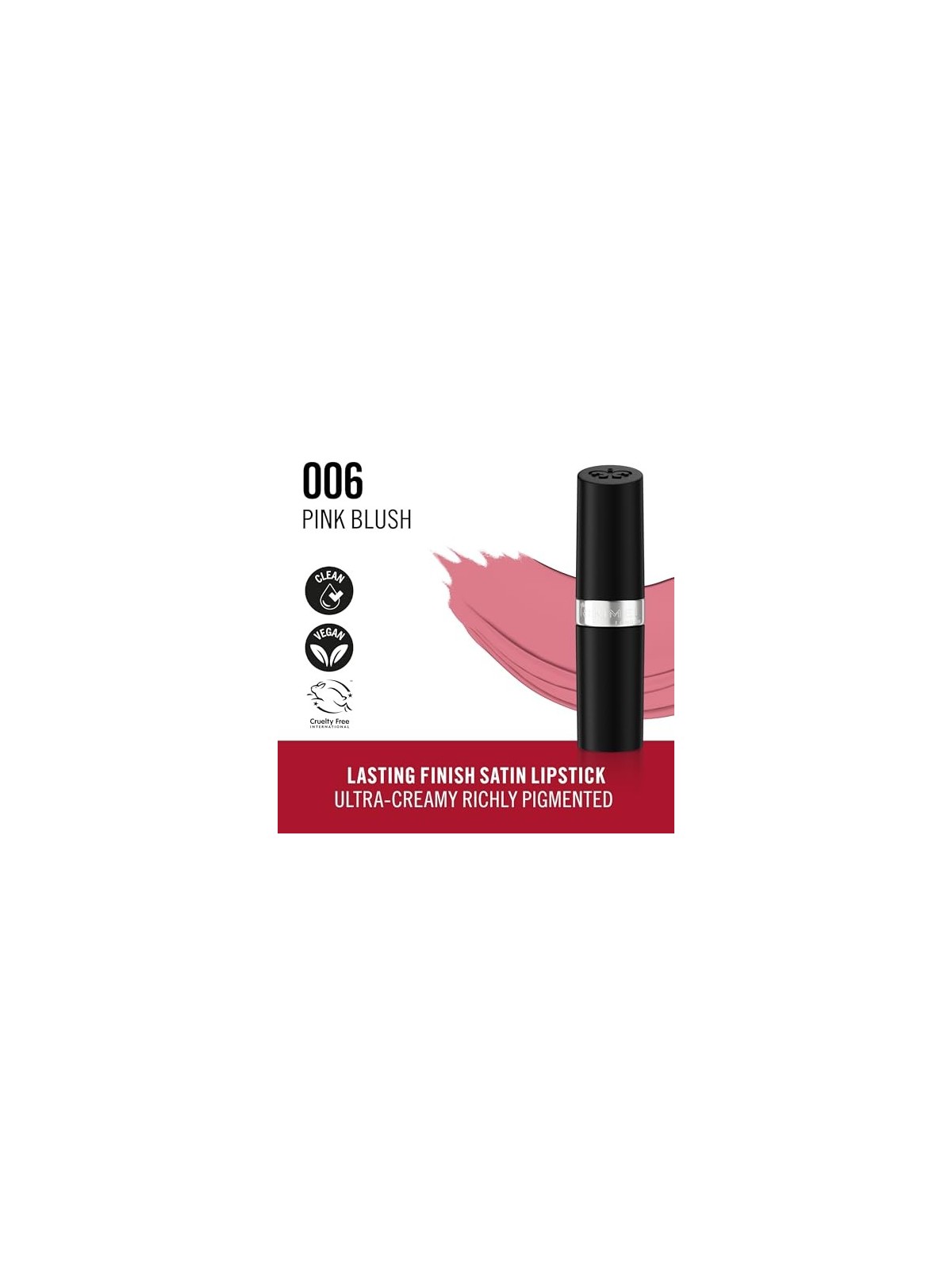 Rimmel London ROSSETTO LASTING FINISH 006 rosa blush donna