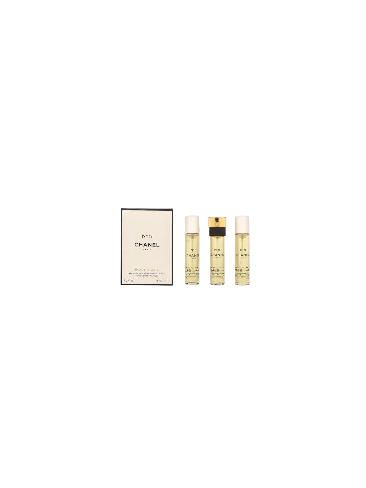 Chanel No 5 Giftset donna 60ml 3x eau de toilette Spray Refill 20Ml - Twist and Spray - Purse Spray