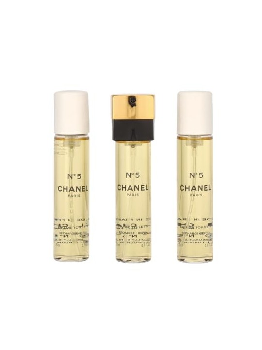 Chanel No 5 Giftset donna 60ml 3x eau de toilette Spray Refill 20Ml - Twist and Spray - Purse Spray