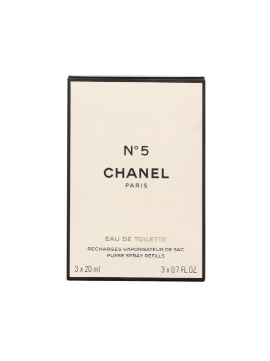 Chanel No 5 Giftset donna 60ml 3x eau de toilette Spray Refill 20Ml - Twist and Spray - Purse Spray