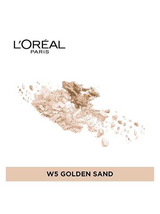 LOrï¿½ï¿½al True Match Powder Compact La Polvere 9 g  Tonalit D5 W5 Sabbia dorata donna  D5  W5 Golden Sand