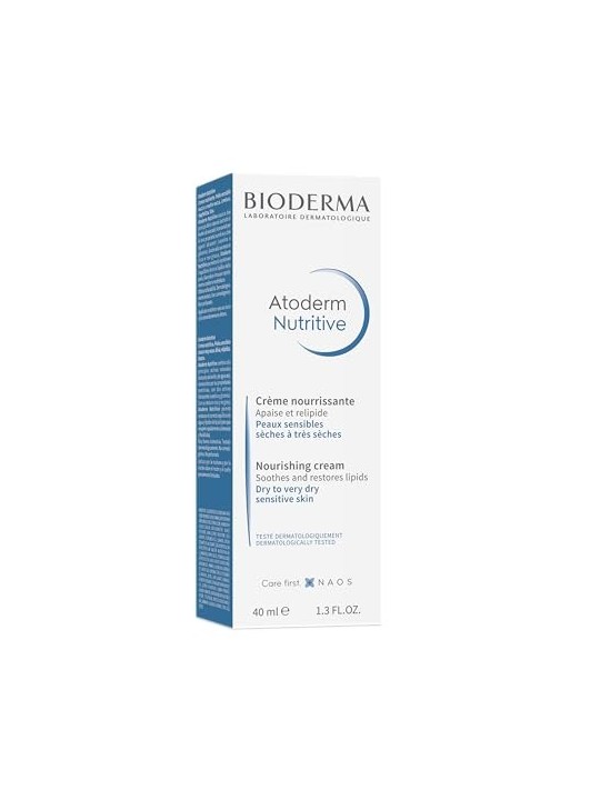 Bioderma Atoderm Nutritive High Nutrition Cream Crema nutriente lenitiva per la pelle secca del viso donna 40ml