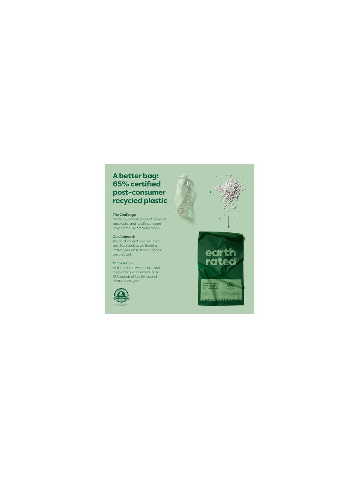 Earth Rated ROLLO sacchetto per animali domestici dispenser lavanda 300 unit unisex