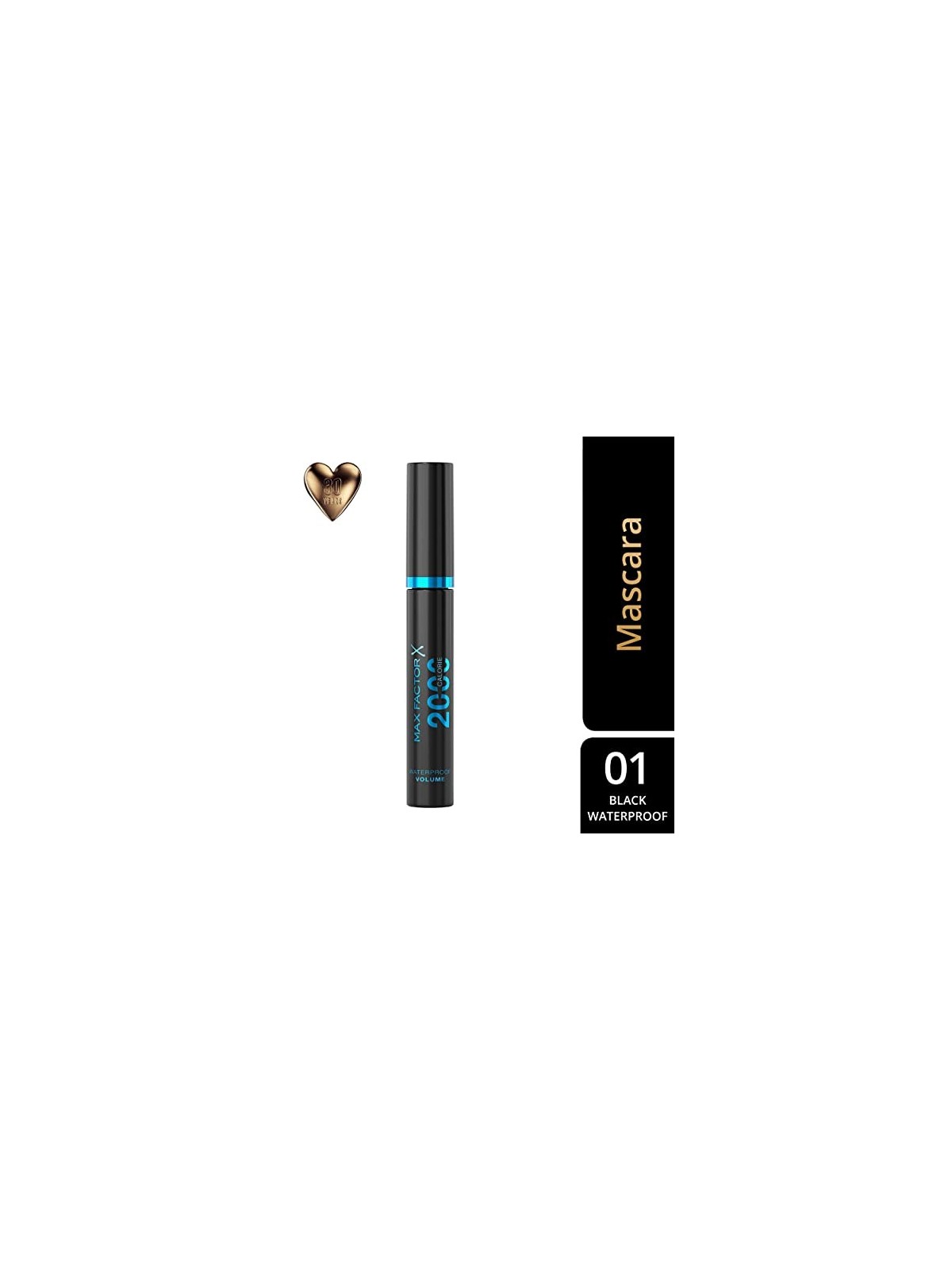 Max Factor Volume waterproof da 2000 calorie Mascara waterproof per un volume maggiore di 9 ml donna Black