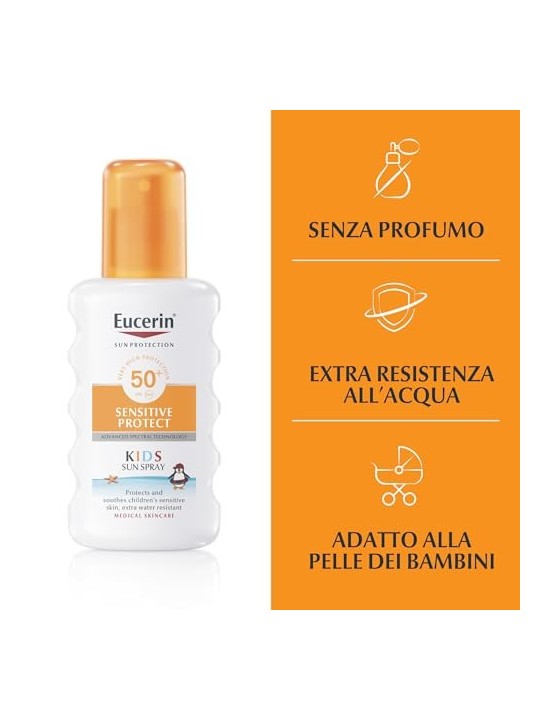 Eucerin Kids Sun Spray SPF 50 Abbronzante spray per bambini ad altissima protezione unisex 200ml