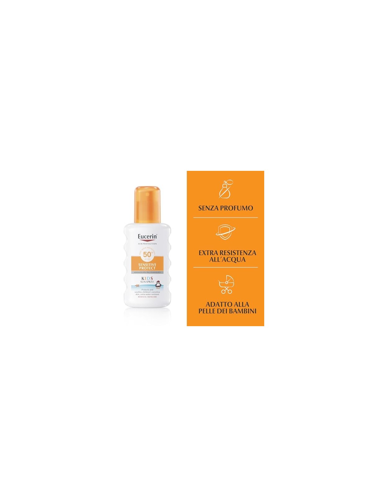 Eucerin Kids Sun Spray SPF 50 Abbronzante spray per bambini ad altissima protezione unisex 200ml