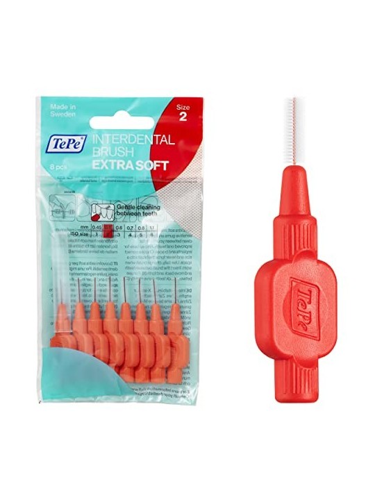 Spazzolini interdentali Extra Soft 0,5 mm 8 pz Rosso