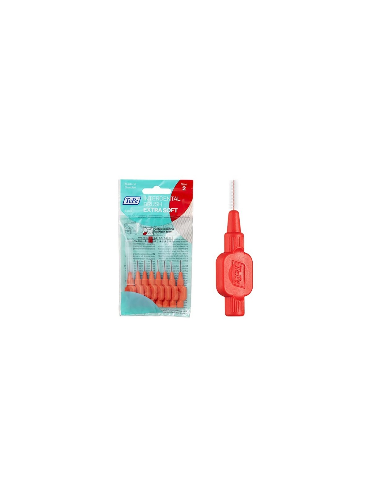 Spazzolini interdentali Extra Soft 0,5 mm 8 pz Rosso