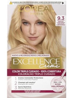 L'Orï¿½ï¿½al Paris EXCELLENCE Crema tinta 9,3 biondo chiaro dorato 192ml