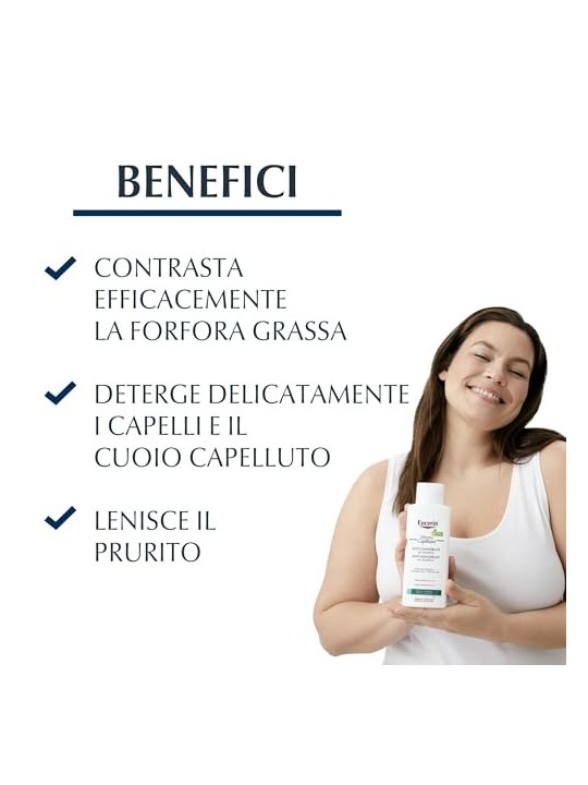 Eucerin DermoCapillaire Shampoo gel contro la forfora grassa donna 250ml