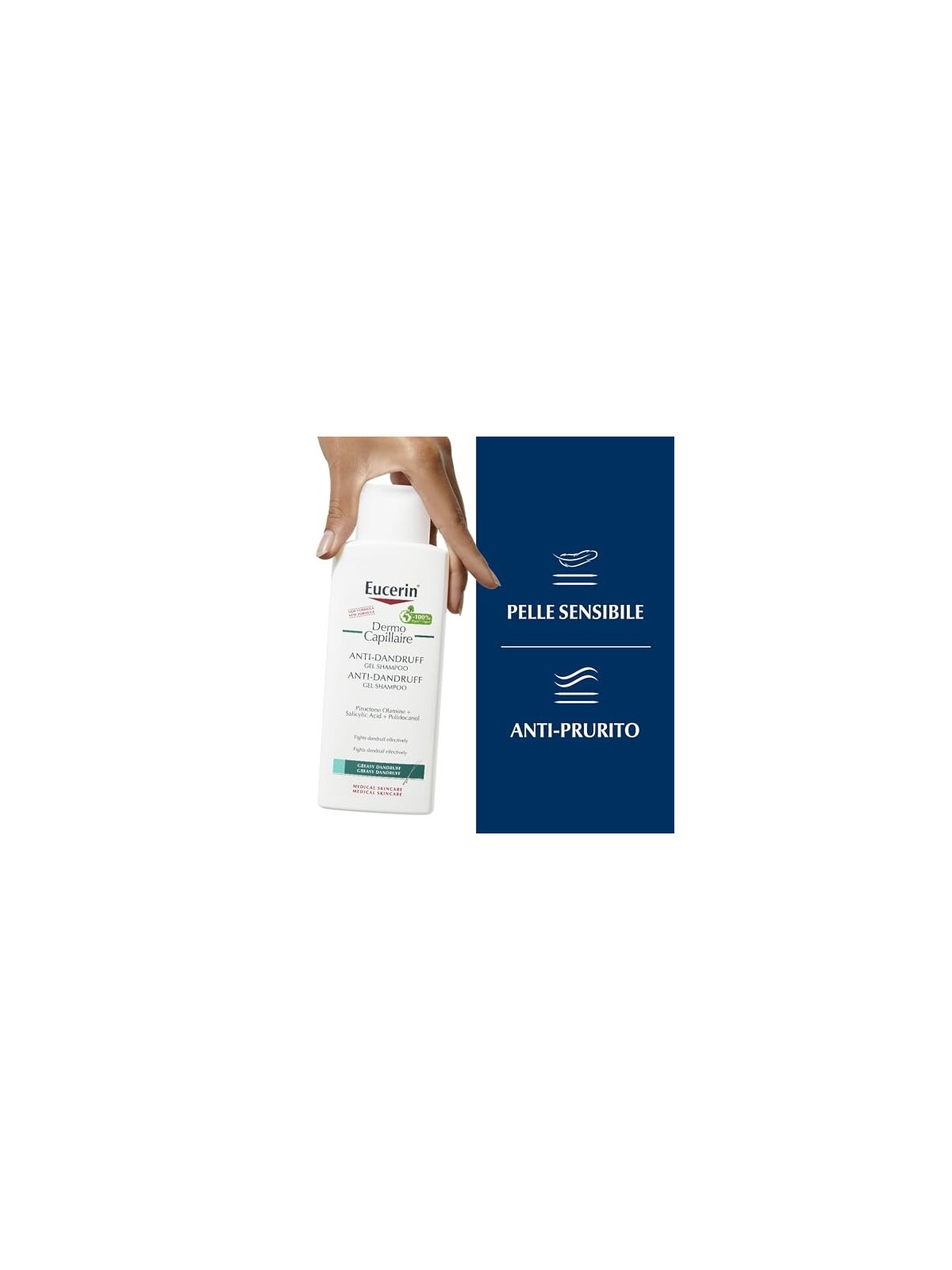 Eucerin DermoCapillaire Shampoo gel contro la forfora grassa donna 250ml