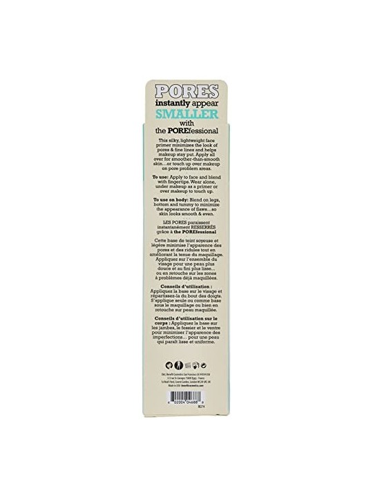Benefit The Porefessional Pore Primer donna 44ml Oil-Free Lightweight Translucent Silky