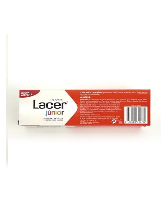 Gel dentale fragola Lacer JUNIOR 75ml unisex