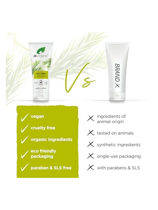 Detergente viso al tea tree 200ml - Dr. Organic