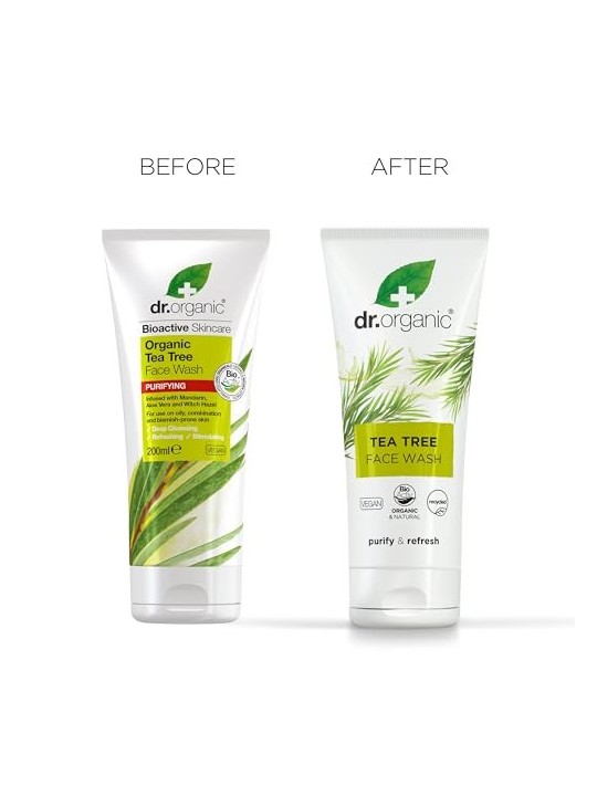 Detergente viso al tea tree 200ml - Dr. Organic