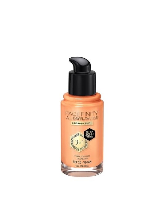 Max Factor Facefinity All Day Flawless 3 In 1 Foundation 30ml C85 Caramel